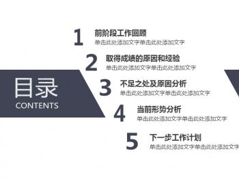动态大方实用PPT目录模板