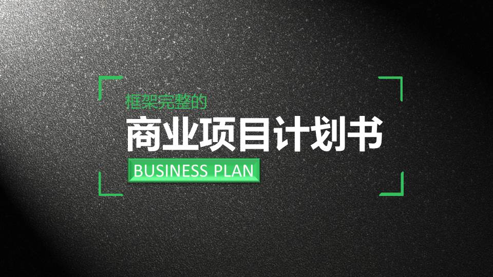 质感商业项目计划书ppt模板