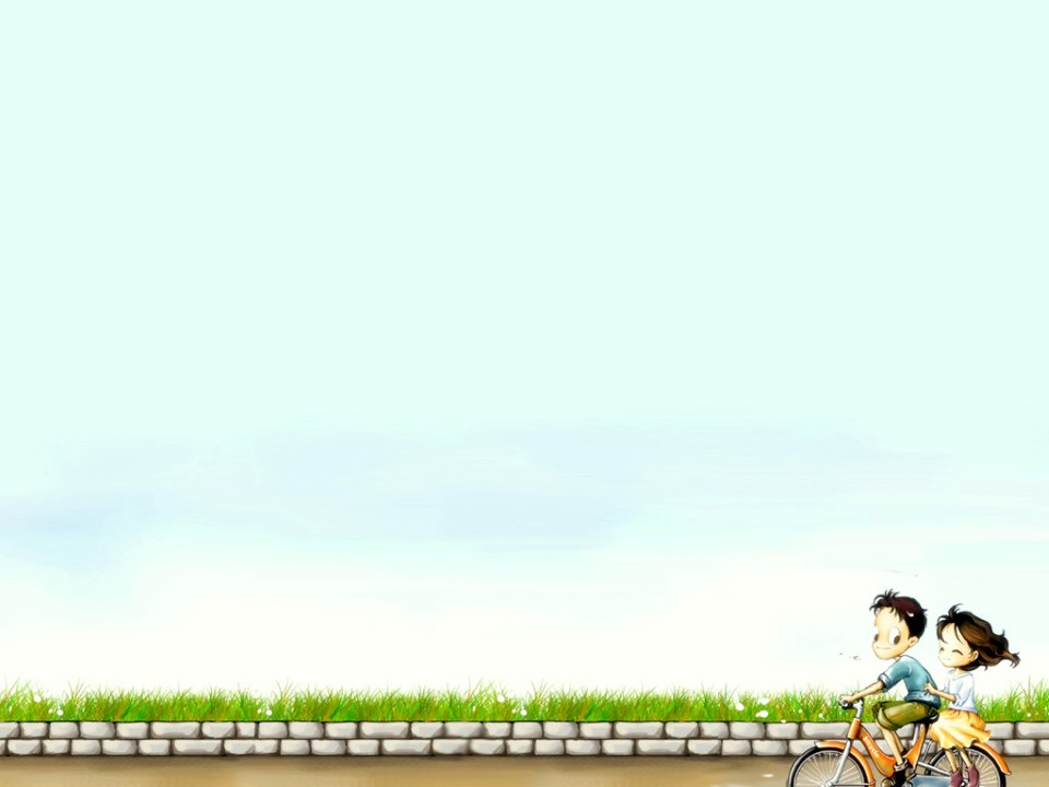 单车情侣卡通七夕情人节爱情ppt模板