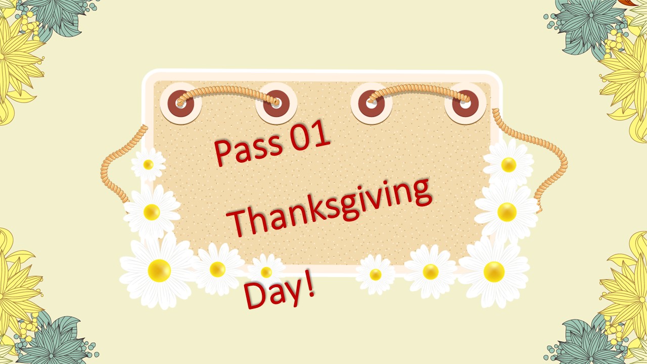 卡通简洁感恩节PPT模板