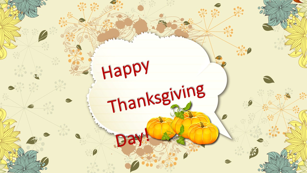 卡通简洁感恩节PPT模板