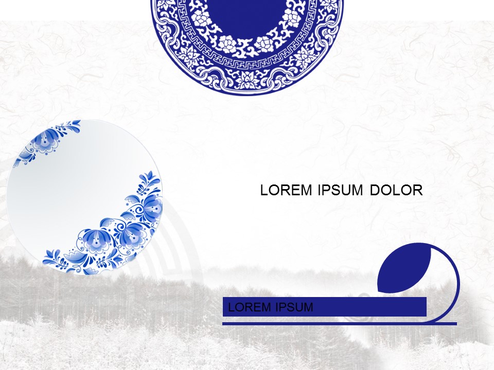 水墨青花中国风PPT模板