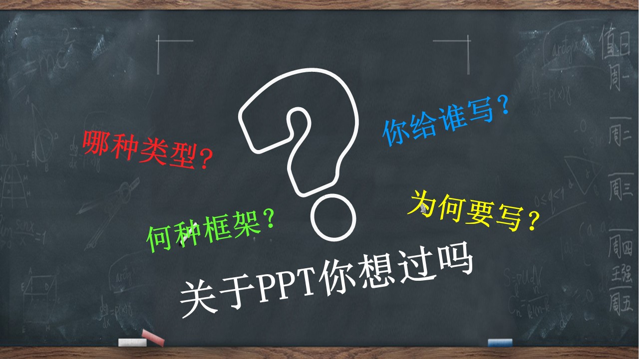 手绘黑板创意设计免费PPT模板