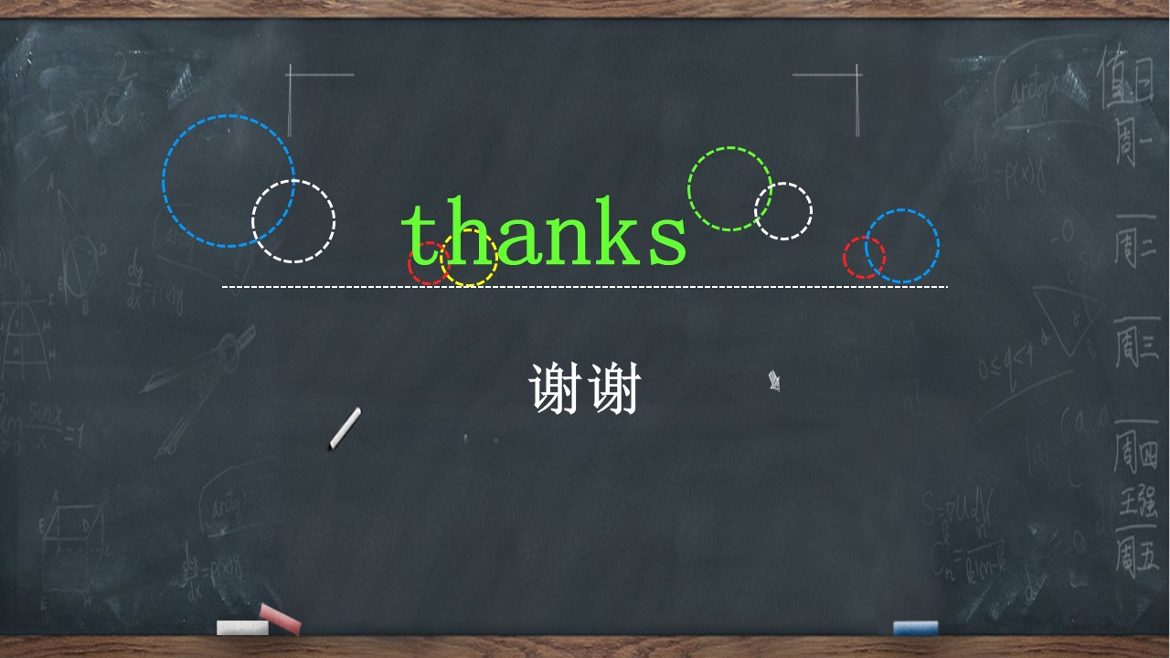 手绘黑板创意设计免费PPT模板