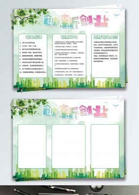 水墨背景创新创业手抄报