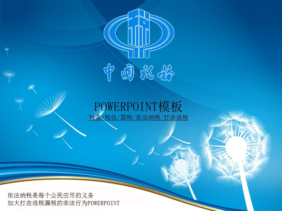 税务税收地税打击偷税漏税报告总结PPT模板