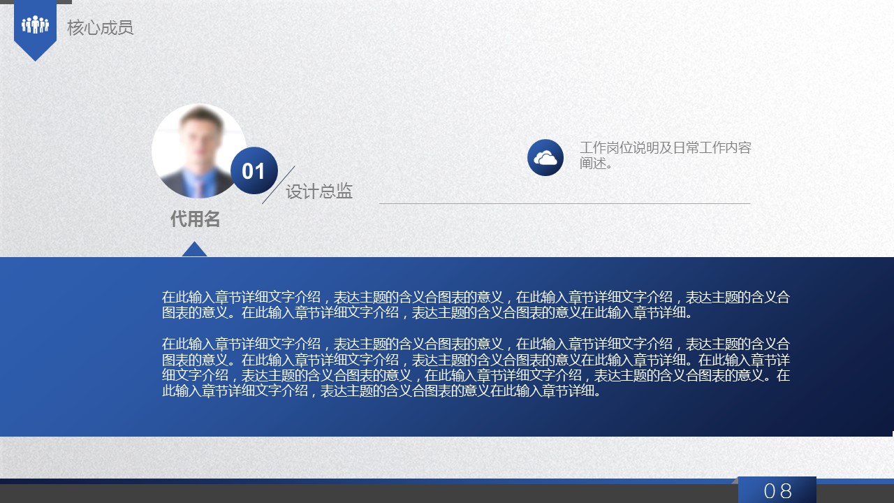 蓝色简洁商业计划书PPT模板