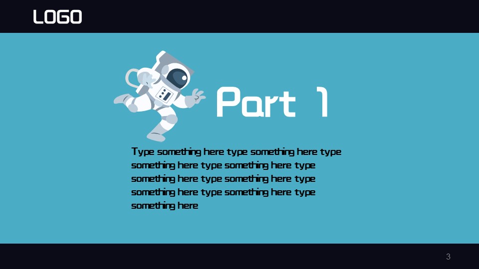 卡通动漫宇宙星辰扁平化创意PPT模板