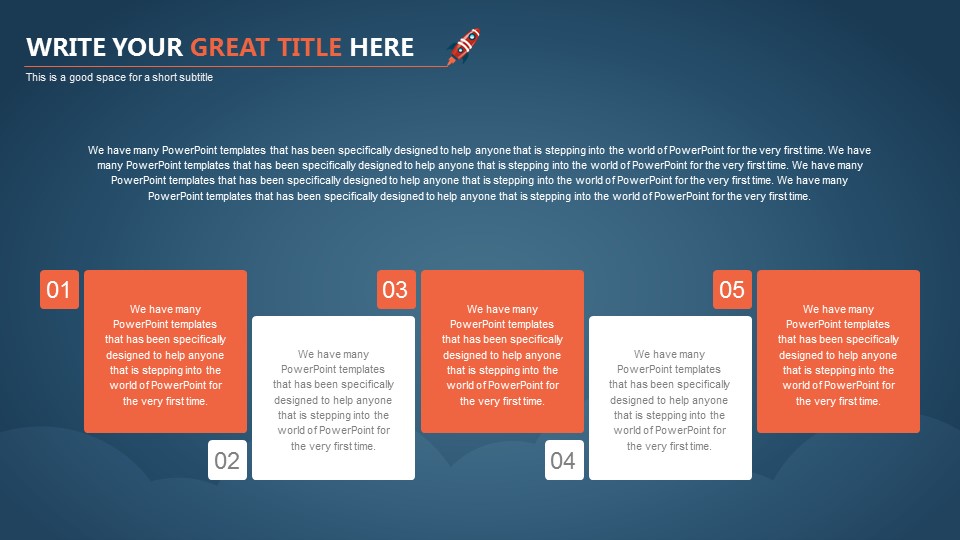 书籍火箭宇宙飞船扁平化动漫PPT模板