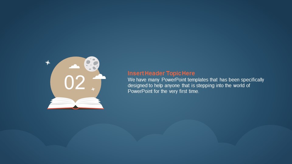 书籍火箭宇宙飞船扁平化动漫PPT模板