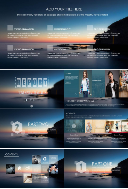 苹果IOS风格动态ppt模板