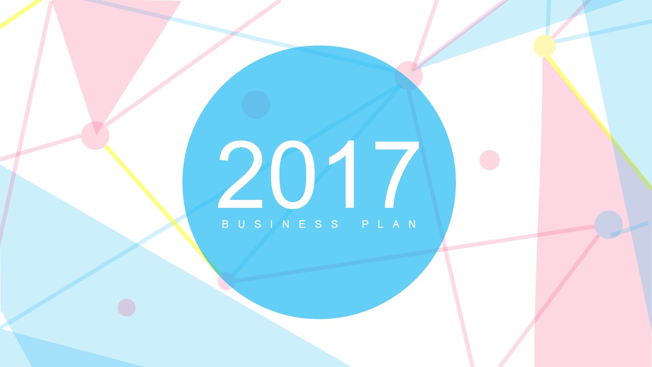 浅色粉蓝扁平化卡通动漫小清新PPT模板