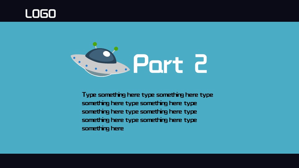 卡通动漫宇宙星辰扁平化创意PPT模板