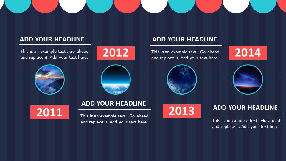 深色背景简洁卡通PPT模板