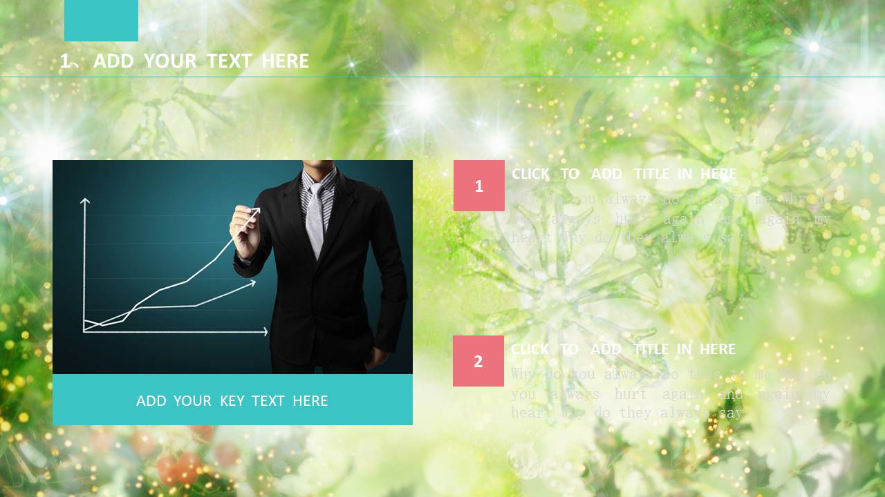 绿色圣诞节日展示PPT模板