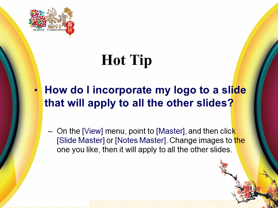 喜庆色彩梅花中国风新年PPT模板