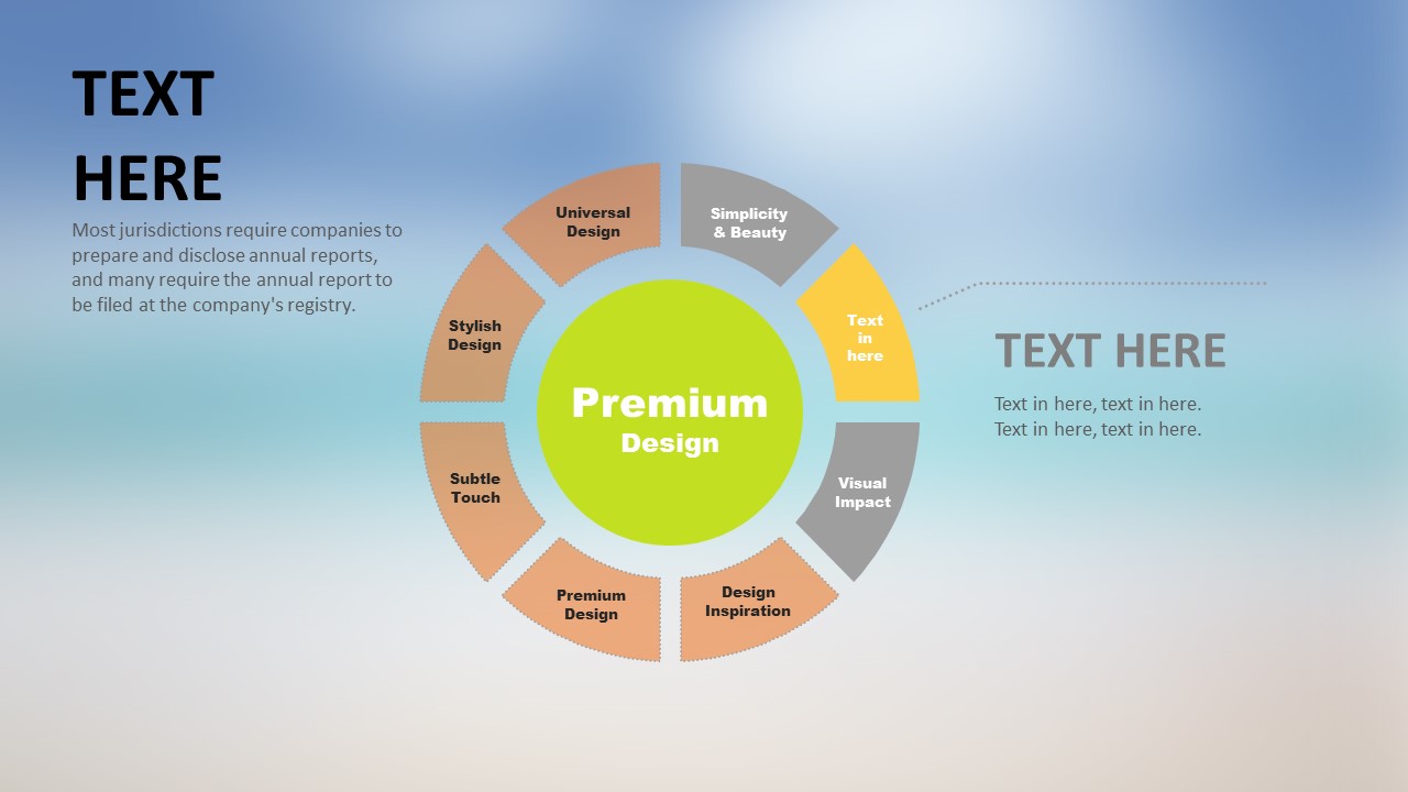 IOS毛玻璃扁平化清爽ppt模板