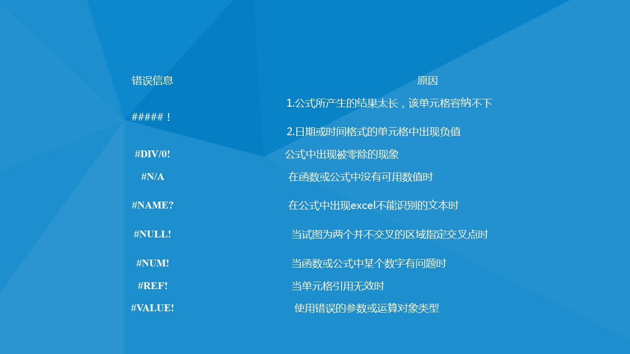 蓝色简约excel培训教程模板