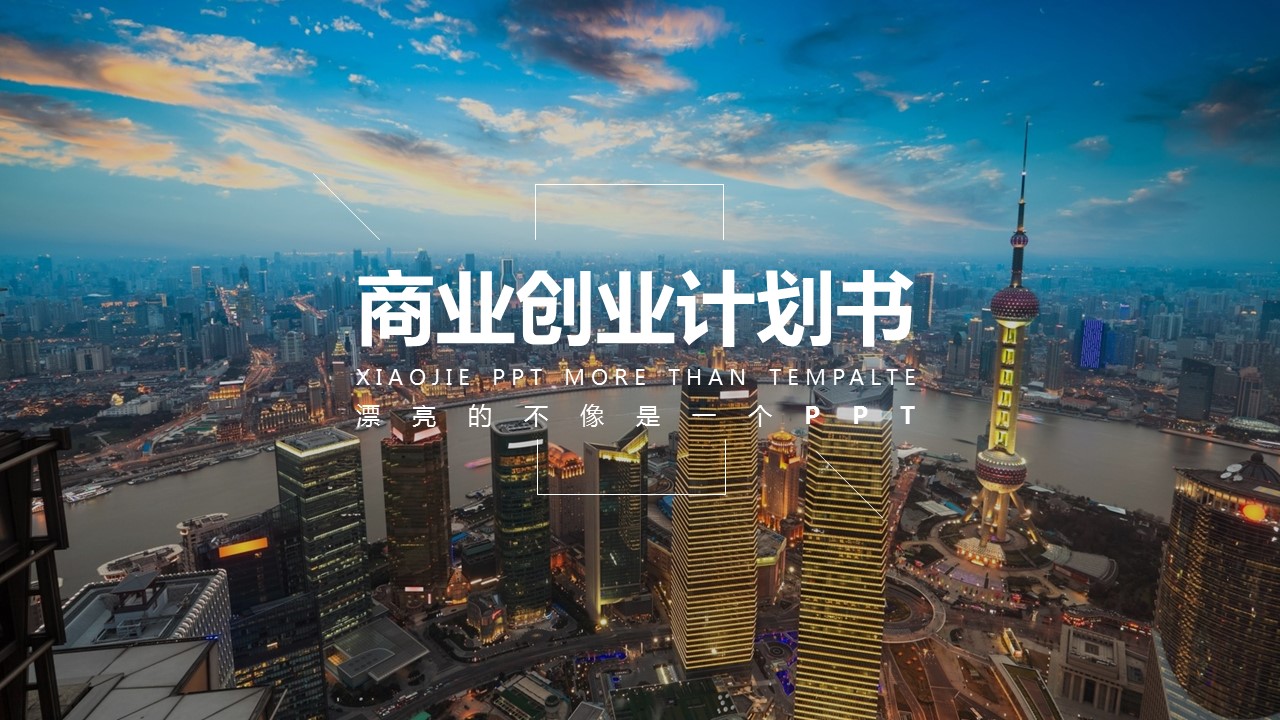 时尚大气背景商业创业计划书PPT模板