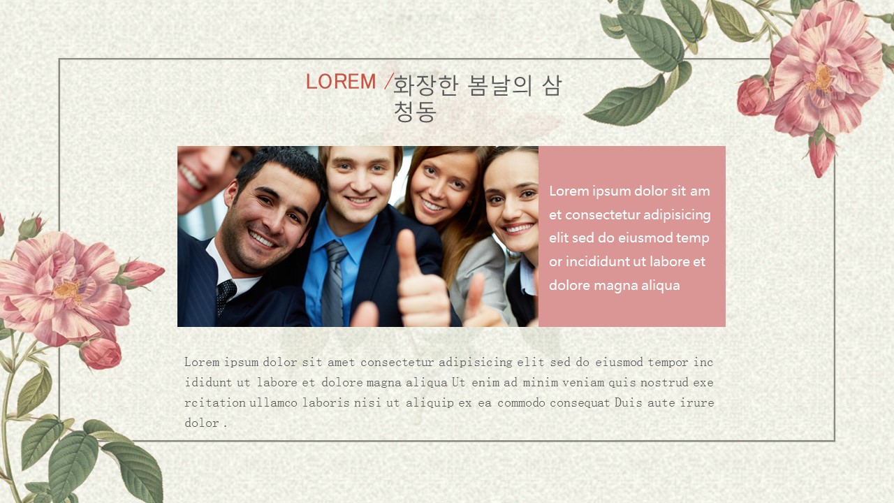 清新文艺韩范通用PPT模板