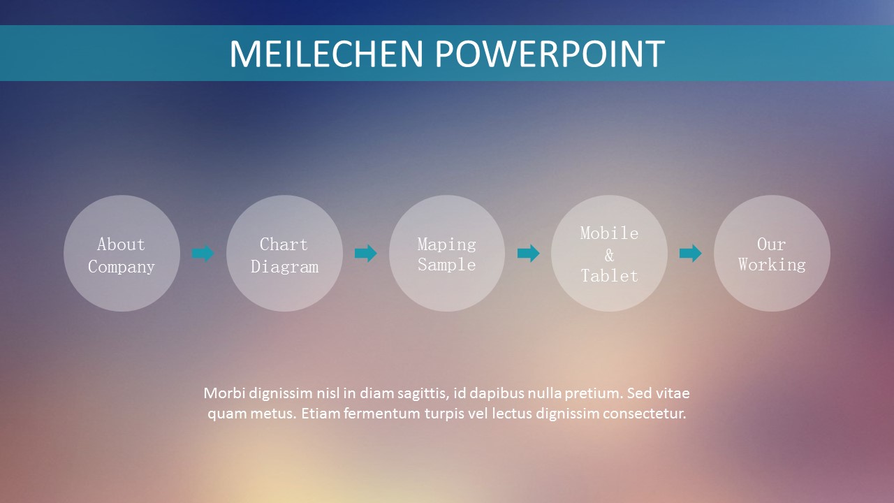 ios风格朦胧渐变色简约创意PPT模板