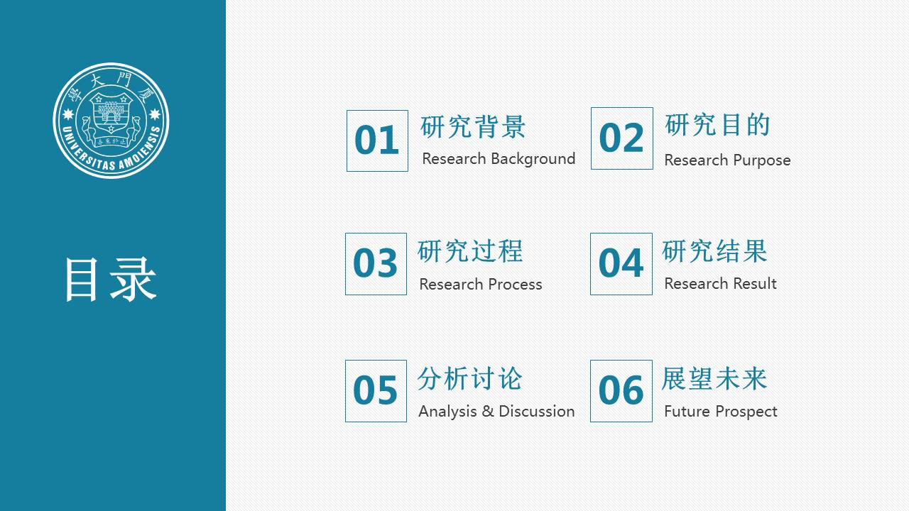 厦门大学论文答辩PPT模板