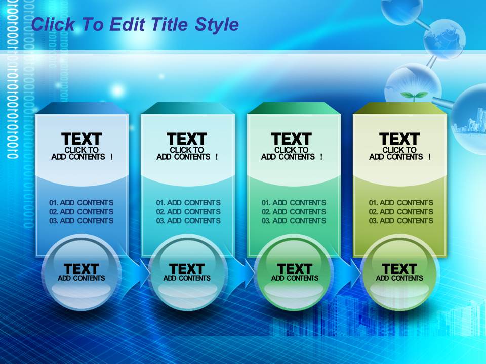 蓝色生物能源科技PPt模板