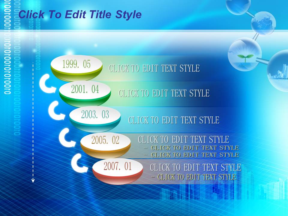 蓝色生物能源科技PPt模板