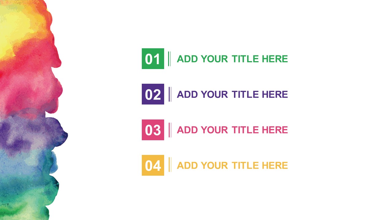 创意好看的水彩底蕴工作总结PPT模板