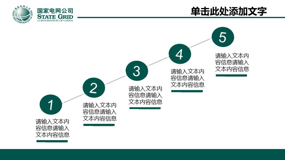 绿色国家电网工作总结汇报PPT模板