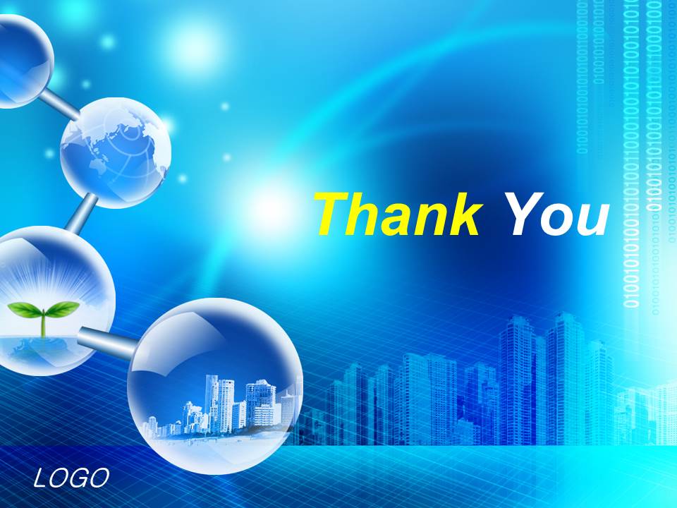 蓝色生物能源科技PPt模板