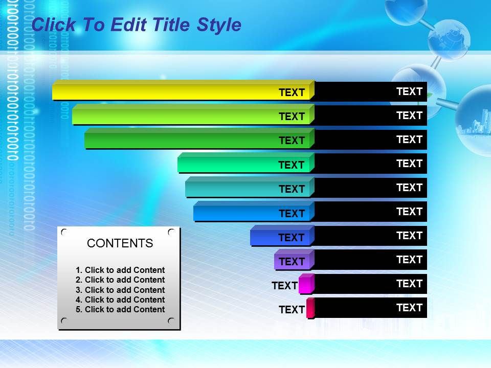 蓝色生物能源科技PPt模板