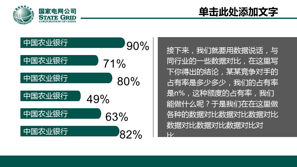 绿色国家电网工作总结汇报PPT模板