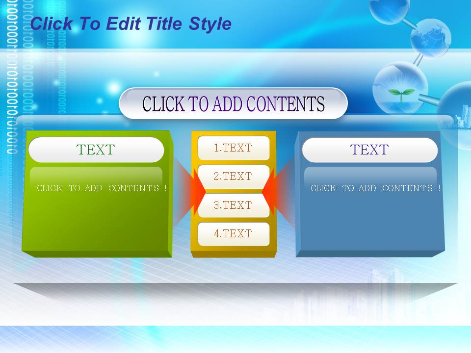 蓝色生物能源科技PPt模板