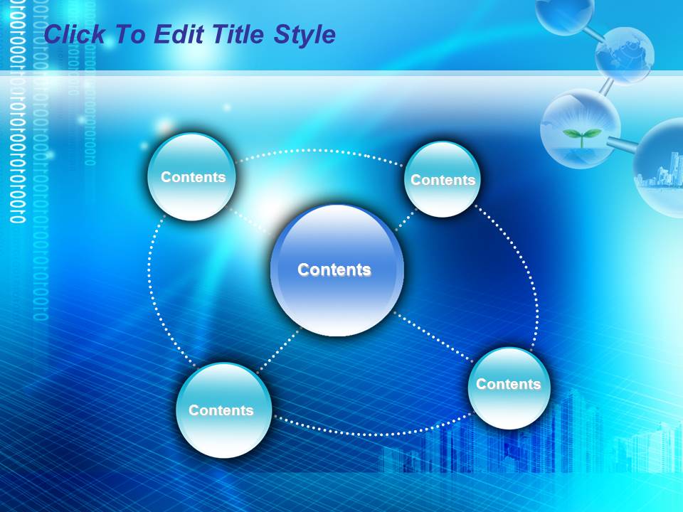 蓝色生物能源科技PPt模板