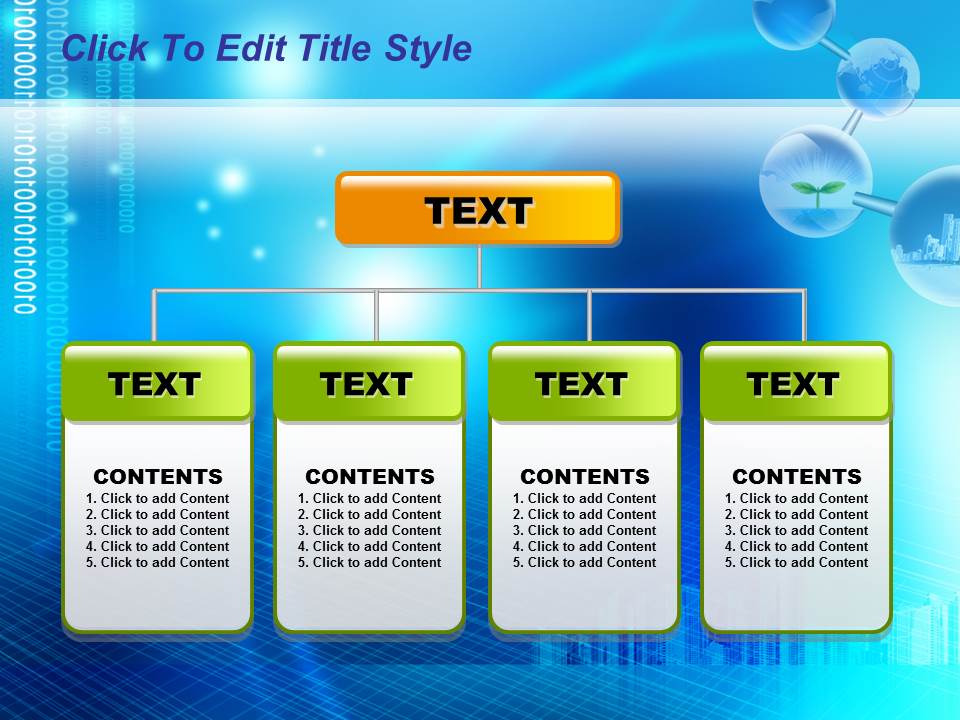蓝色生物能源科技PPt模板
