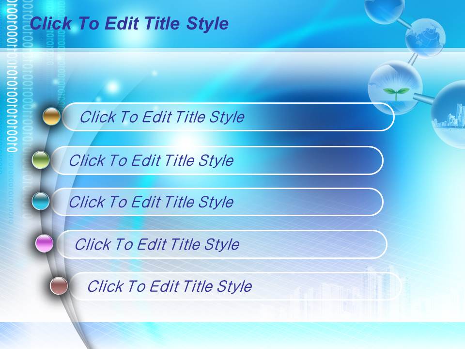 蓝色生物能源科技PPt模板