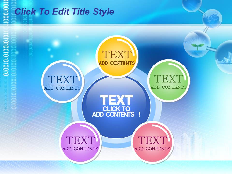 蓝色生物能源科技PPt模板