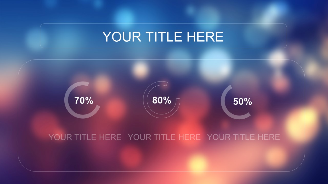 ios风格渐变色星光背景PPT模板