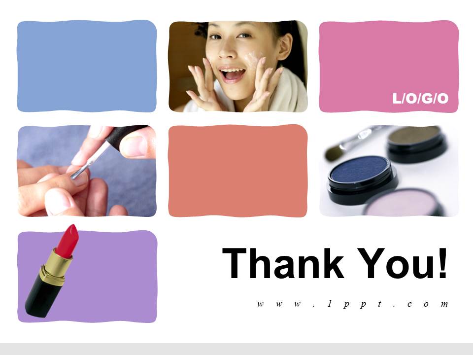 时尚女性化妆品美容PPT模板