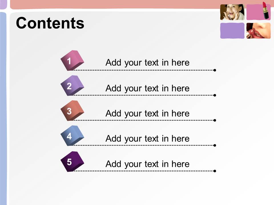 时尚女性化妆品美容PPT模板