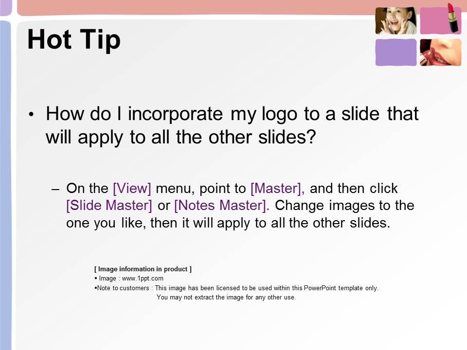 时尚女性化妆品美容PPT模板