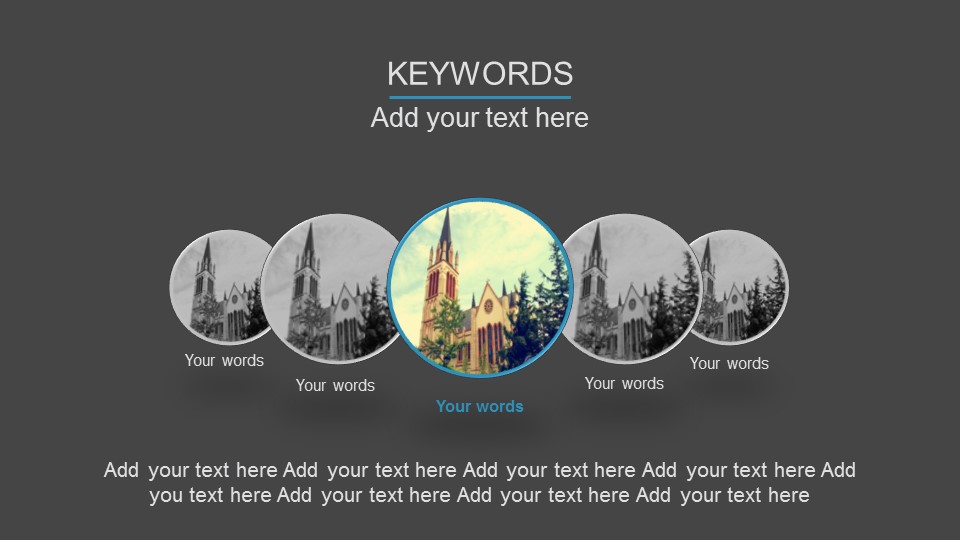黑色稳重圆点毕业答辩PPT模板