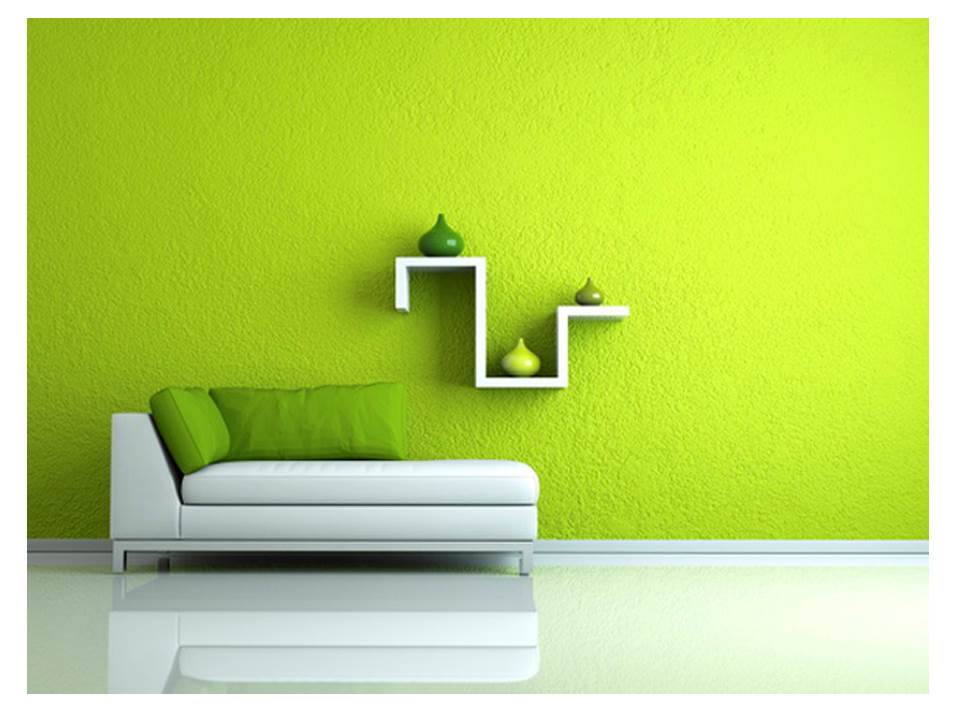 清新绿色背景家居装修ppt模板