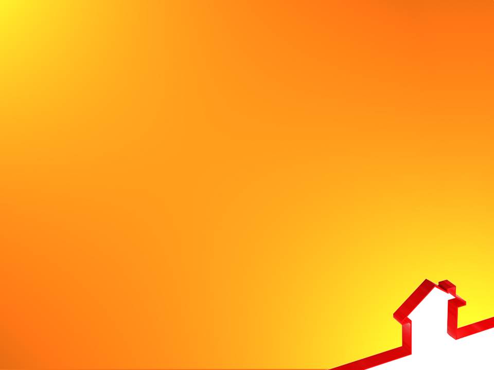 红色房屋轮廓家居PPT模板