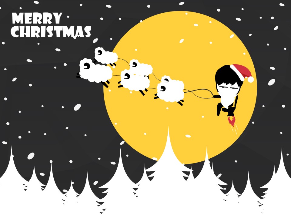 卡通创意圣诞节PPT模板