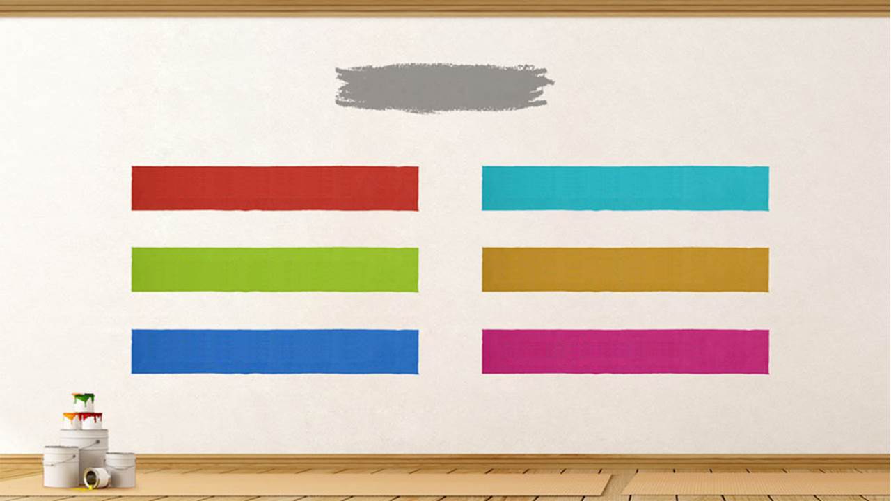 粉刷油漆涂料背景的家居装修PPT模板