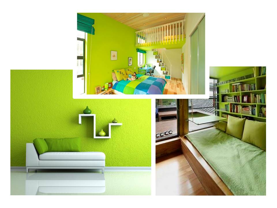 清新绿色背景家居装修ppt模板