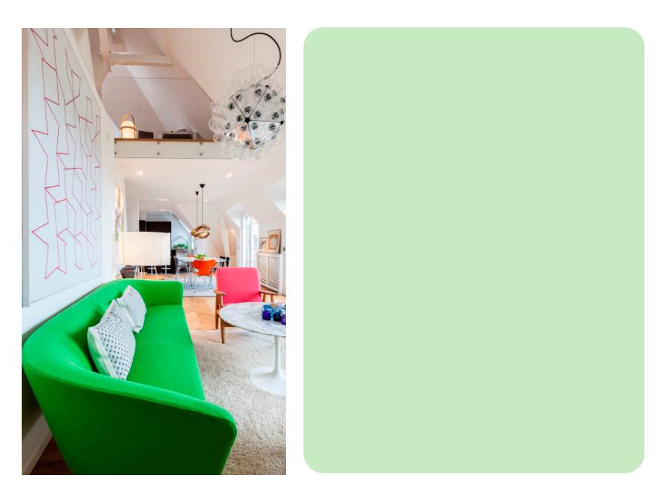 清新绿色背景家居装修ppt模板