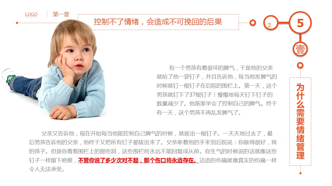 管理好情绪简约通用培训PPT模板